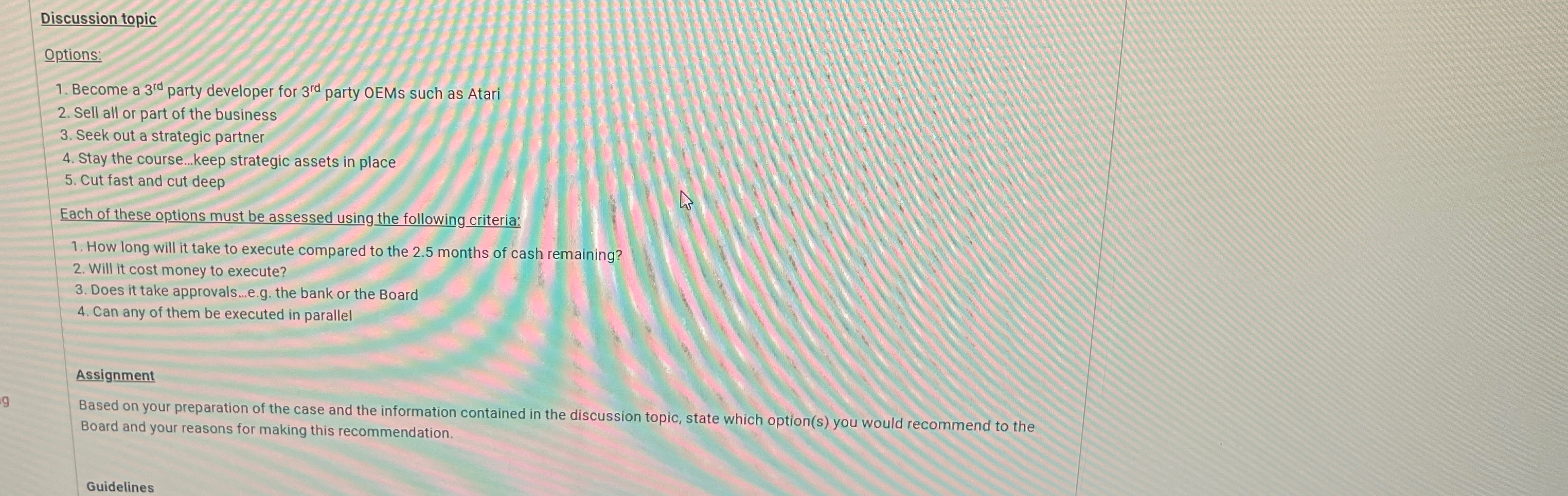  Discussion topic Options: Become a 3rd party developer for 3rd party