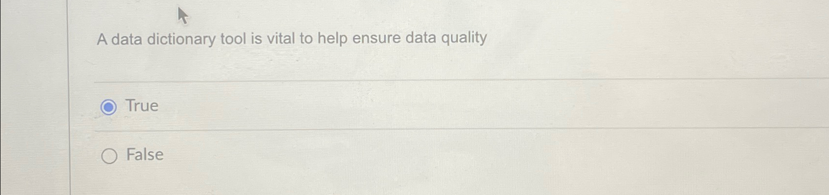  A data dictionary tool is vital to help ensure data quality