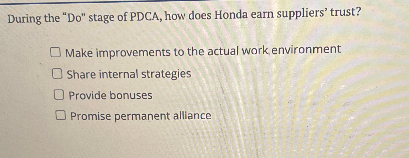  During the "Do" stage of PDCA, how does Honda earn suppliers'