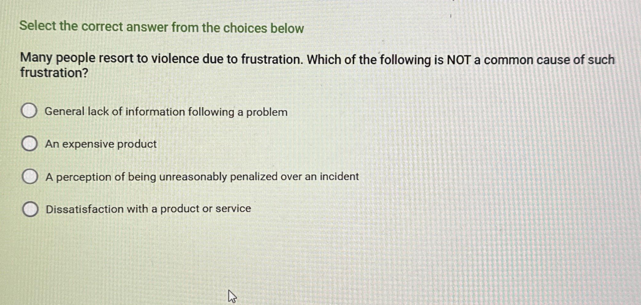  Select the correct answer from the choices below Many people resort