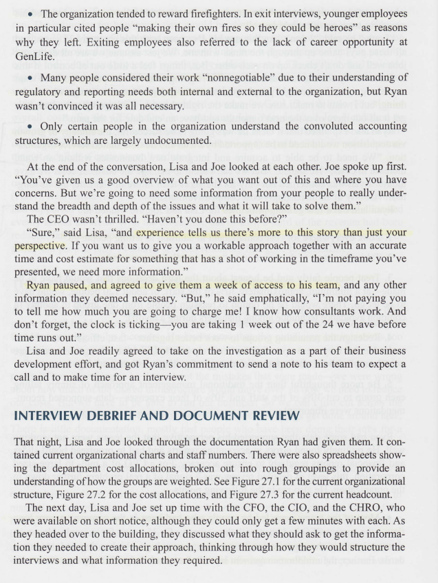 that need to be addressed? - Which organizational interventions(s) based on course