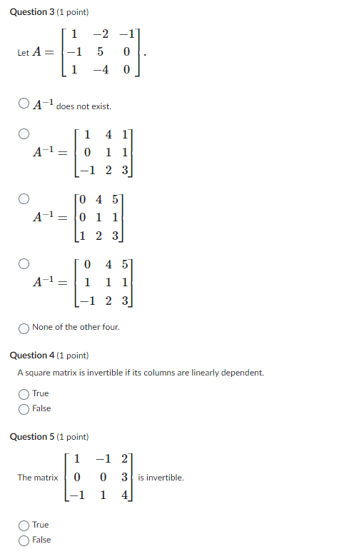 5 6 . Then 5 79 O A-1 does not exist. O