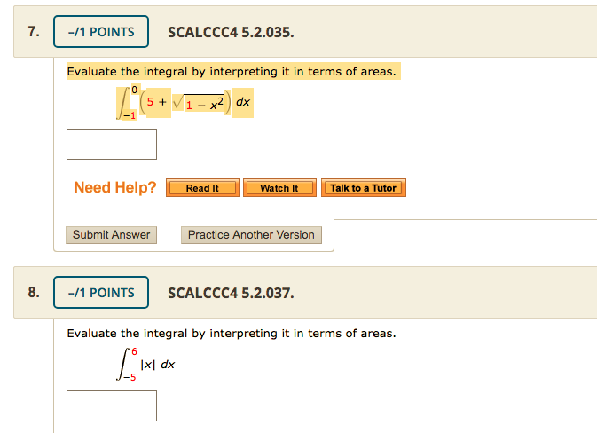 Need help with Calculus Homework Evaluate the integral by interpreting it in