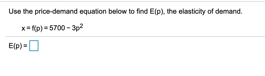 Please help answer questions. 1. A-C and 2. Use the price-demand equation