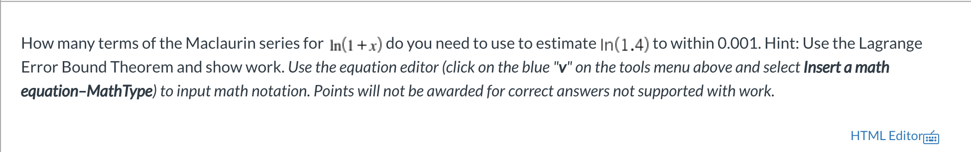 How would we be able to solve this? How many terms of