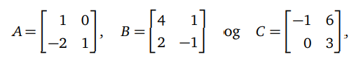 given the matrices: \fa) A3 b) 3A + 2B C) (AC) d)