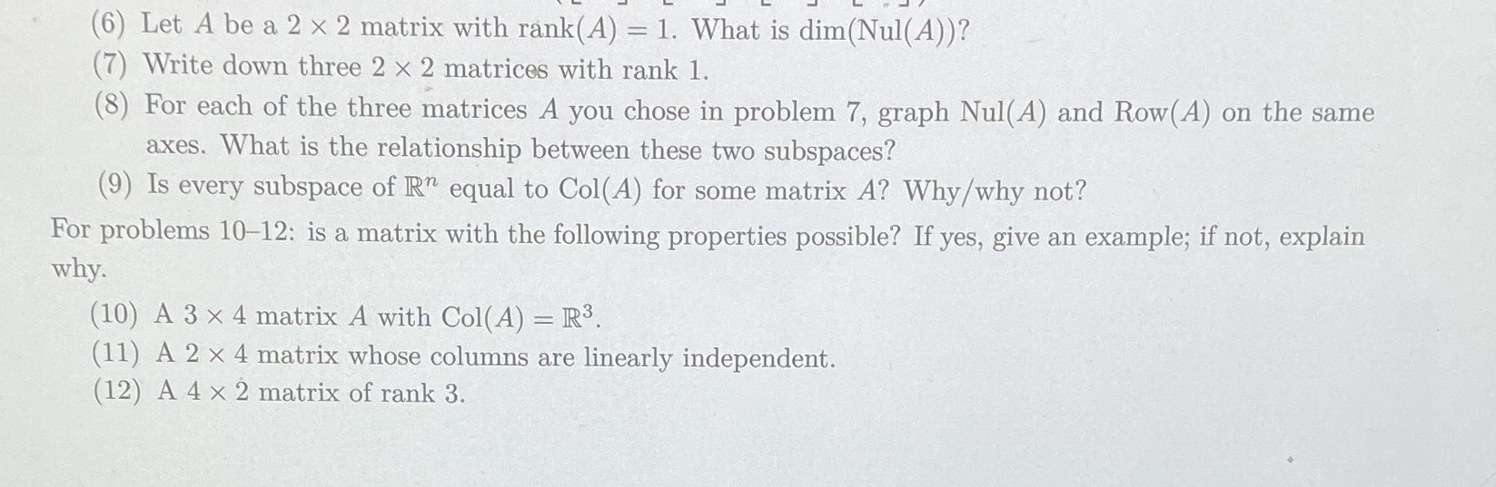 Need help on 6-12 6 Let A be a 2 x 2