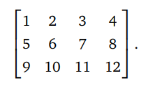 Let A be the 3 4 matrix \f