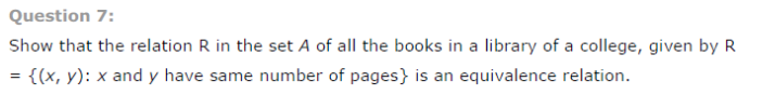3': Show that the relation R in the set A of all