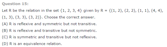 A of paints in a plane given by R = {[P, Q}: