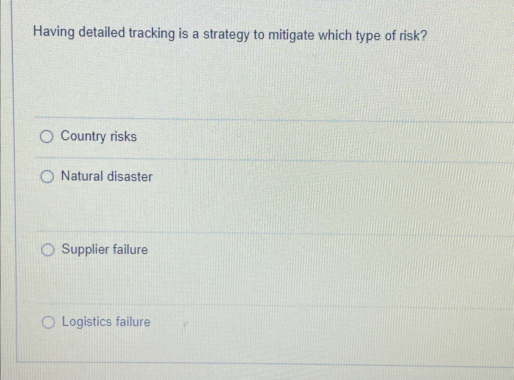  Having detailed tracking is a strategy to mitigate which type of