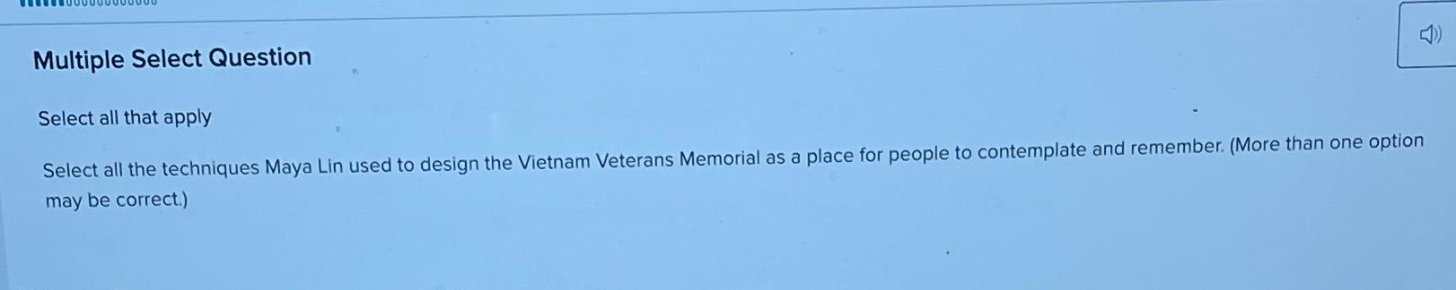  Multiple Select Question Select all that apply Select all the techniques