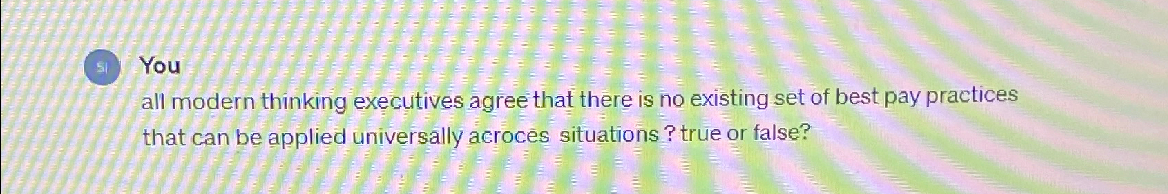  You all modern thinking executives agree that there is no existing