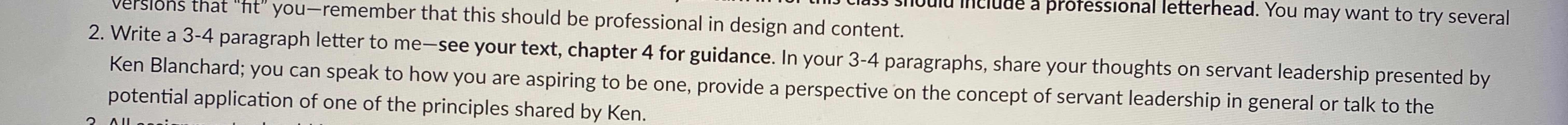  versions that "fit" you-remember that this should be professional in design