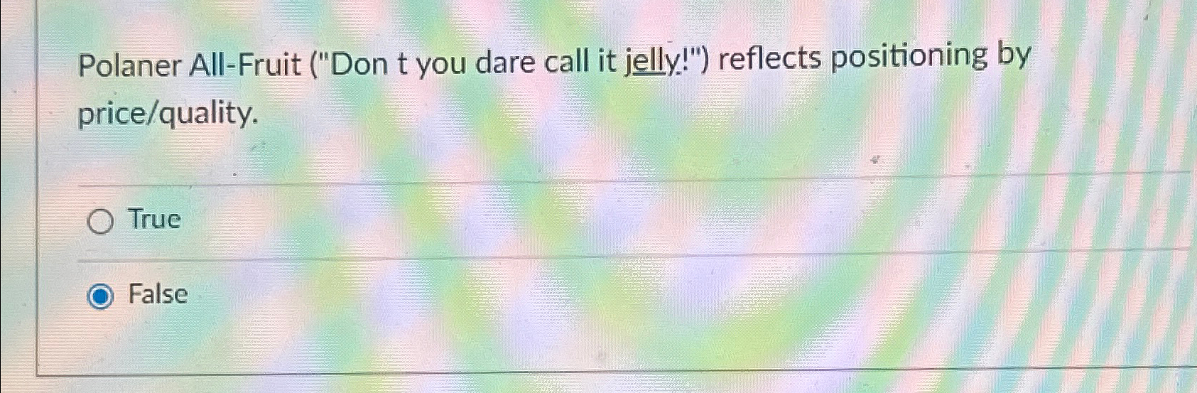  Polaner All-Fruit ("Don t you dare call it jelly!") reflects positioning