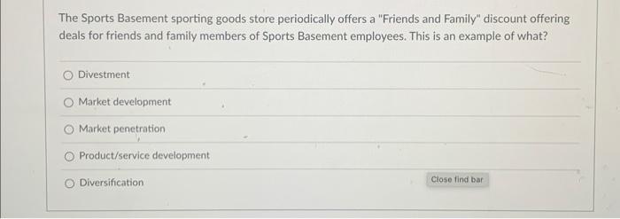 price. the retail competition. The Sports Basement sporting goods store periodically offers