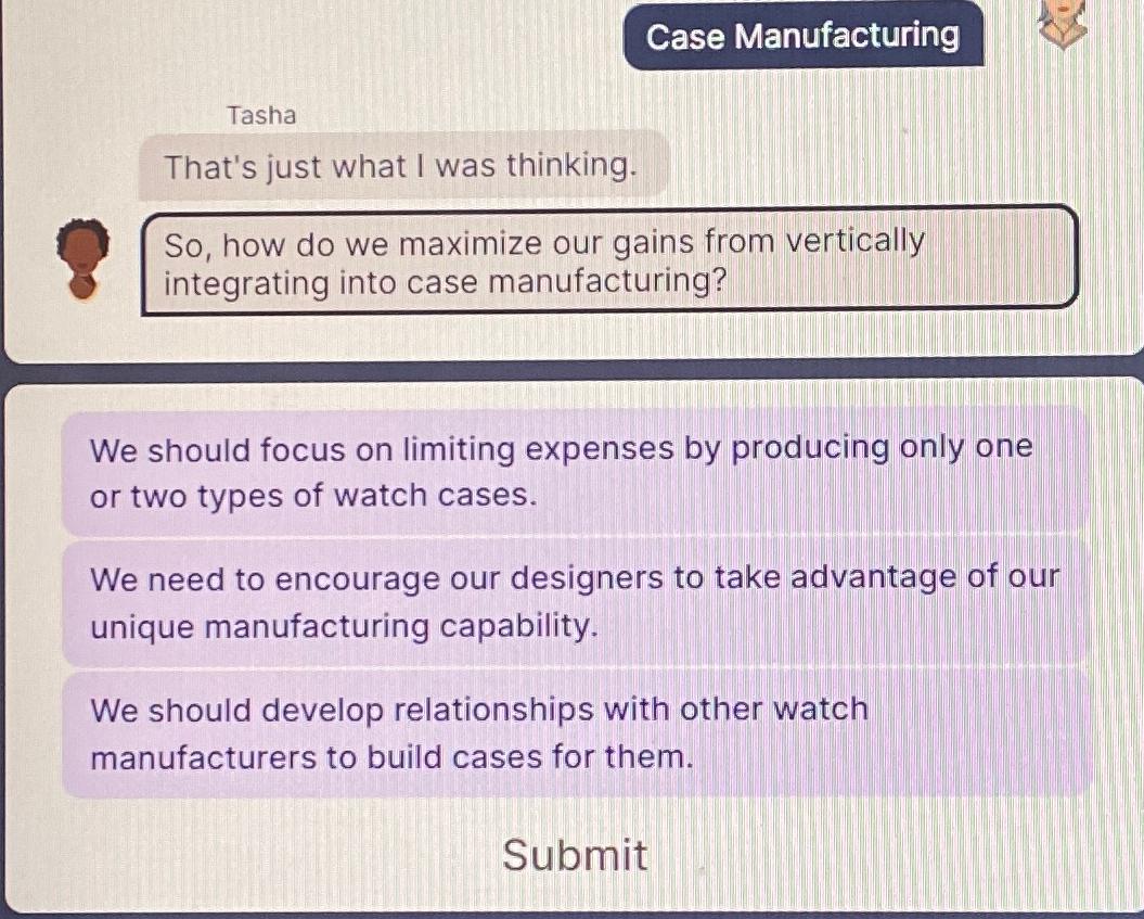  Tasha That's just what I was thinking. So, how do we