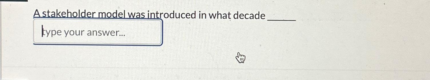  Astakeholder model was introduced in what decade 