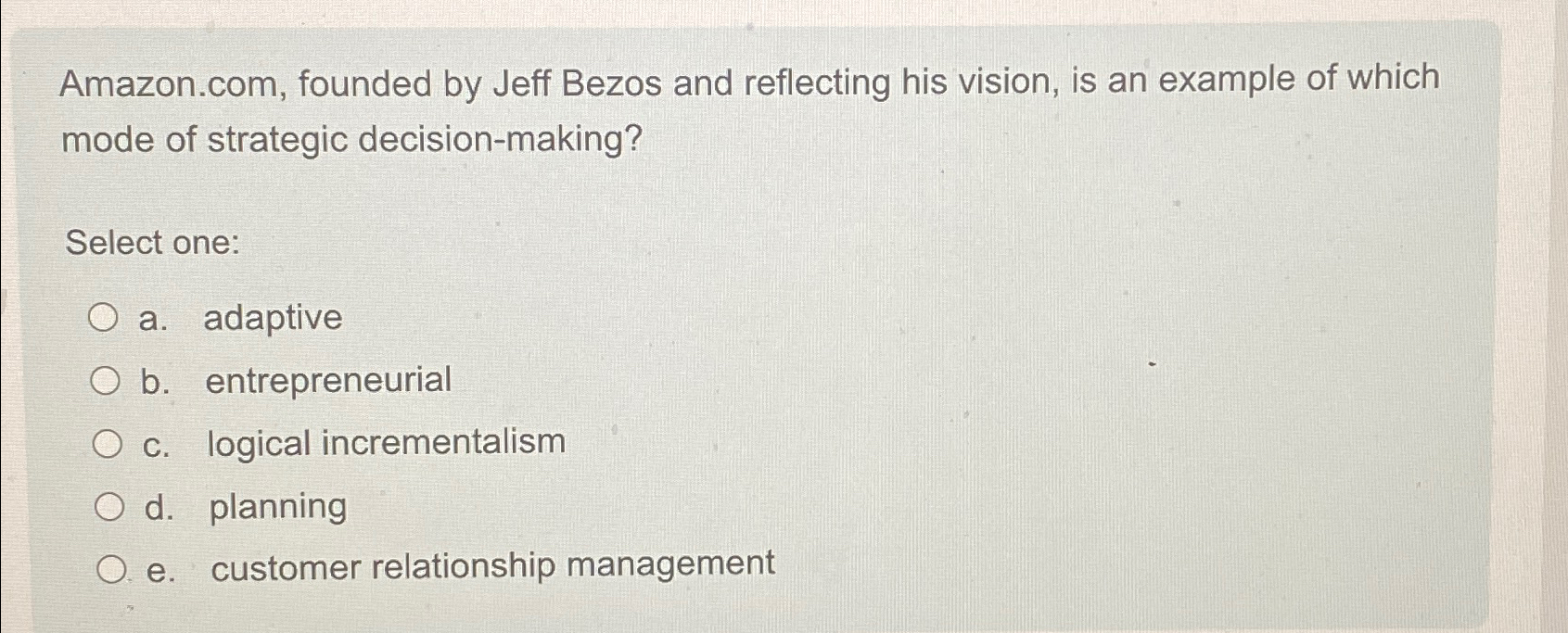  Amazon.com, founded by Jeff Bezos and reflecting his vision, is an