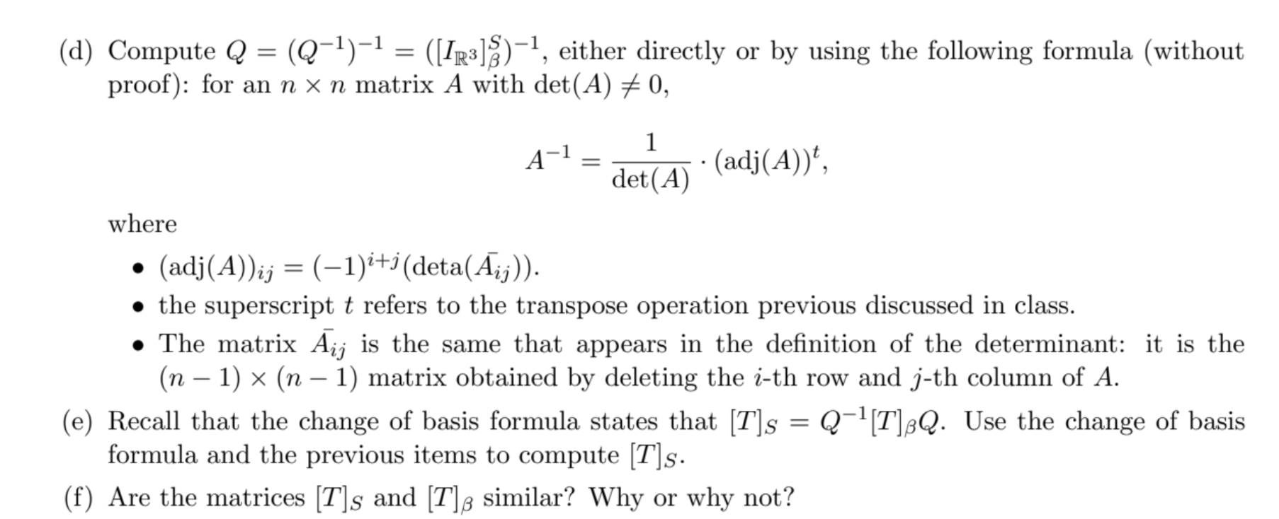 linear transformation T: R3 > R3 given by reection across the line