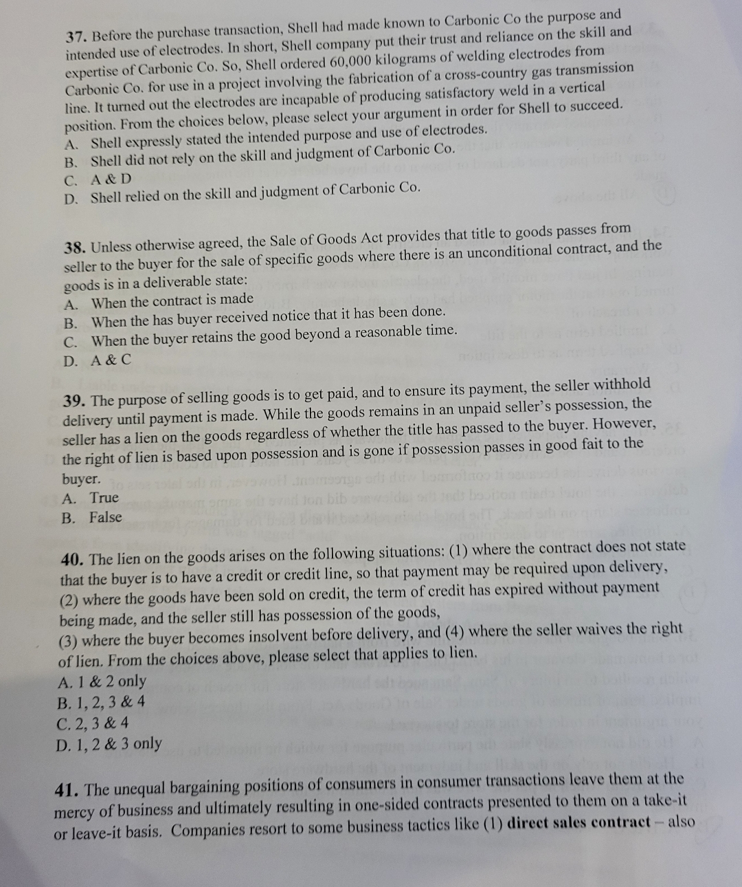  Before the purchase transaction, Shell had made known to Carbonic Co