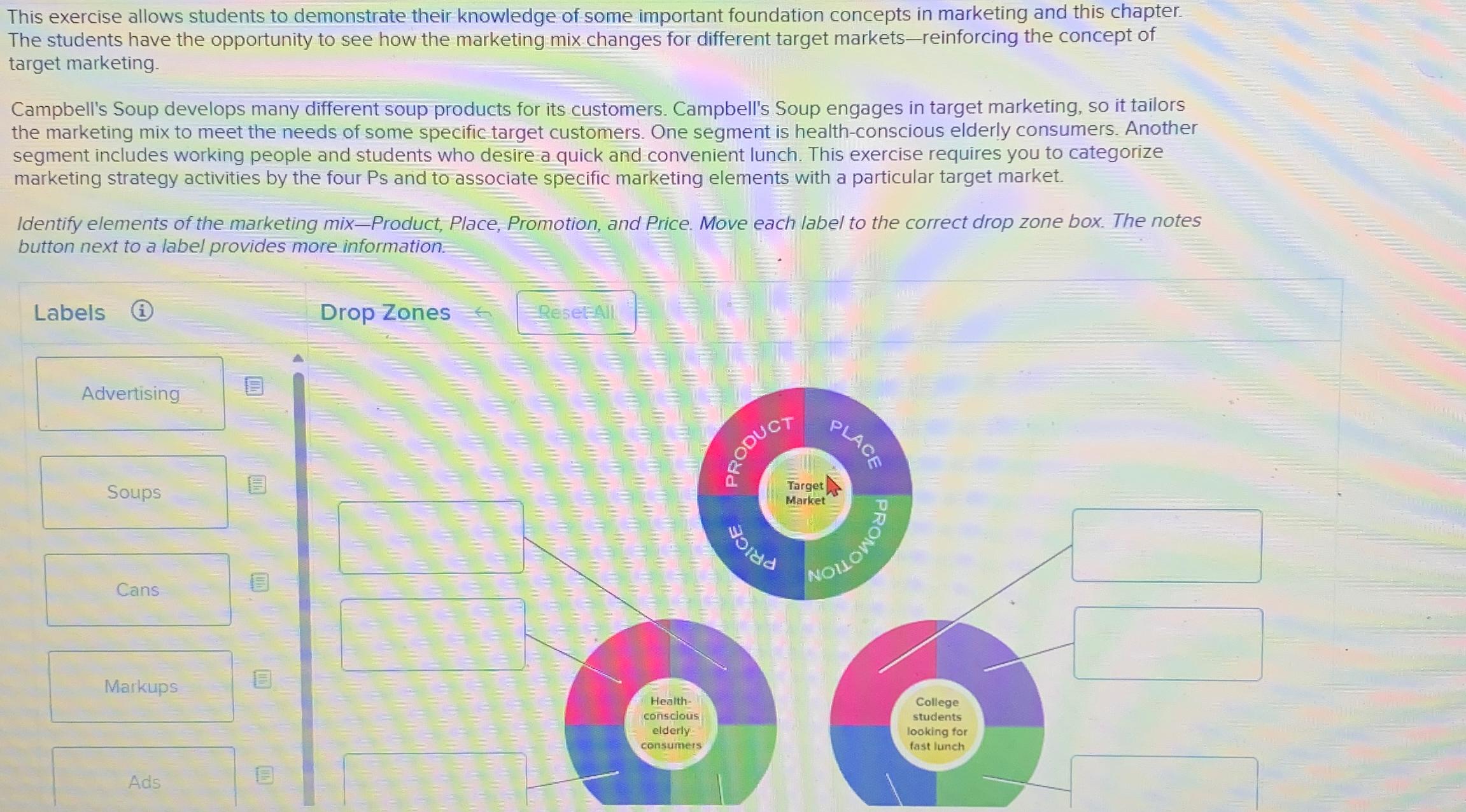  This exercise allows students to demonstrate their knowledge of some important
