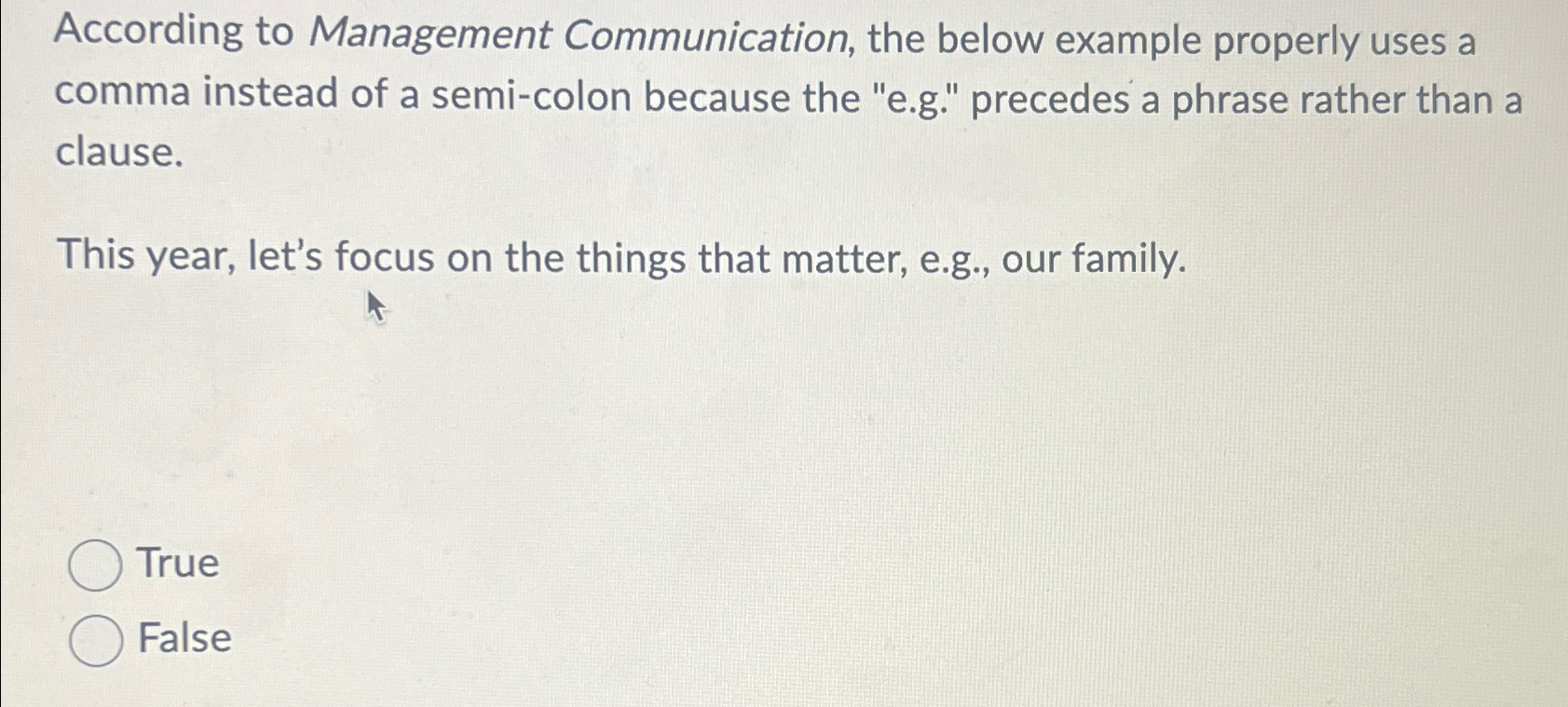  According to Management Communication, the below example properly uses a comma
