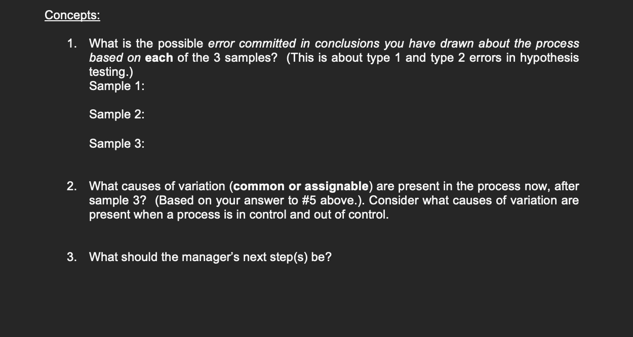  Concepts: What is the possible error committed in conclusions you have