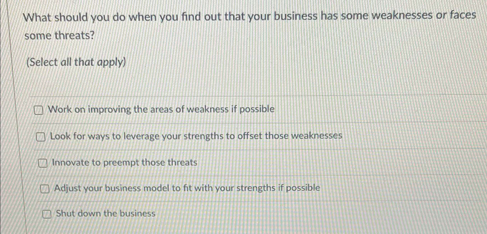  What should you do when you find out that your business