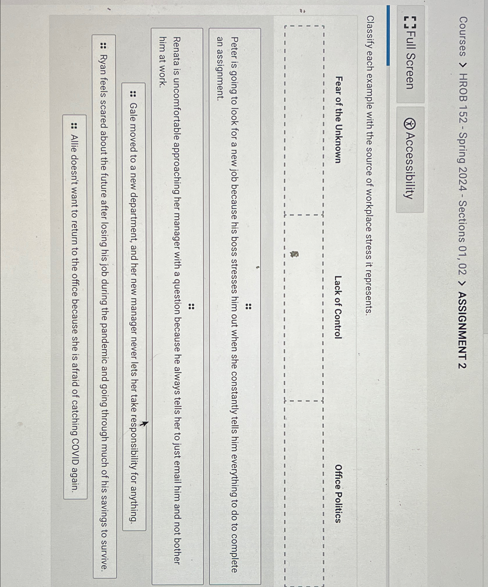  Courses > HROB 152- Spring 2024- Sections 01,02> ASSIGNMENT 2 Classify