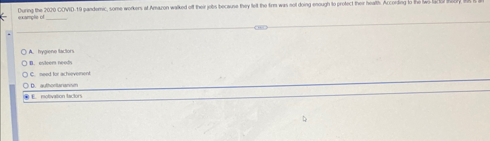  During the 2020 COVID-19 pandemic, some workers at Amazon walked off