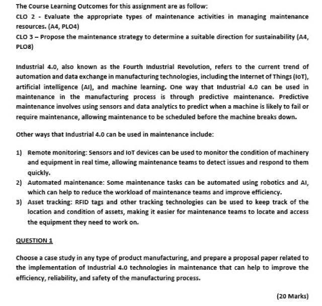  The Course Learning Outcomes for this assignment are as follow: CLO