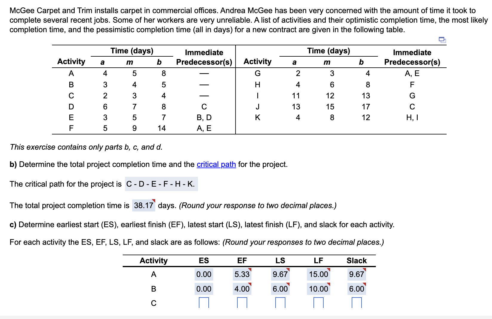  PLEASE HELP ANSWER C, D , E , F !!! McGee