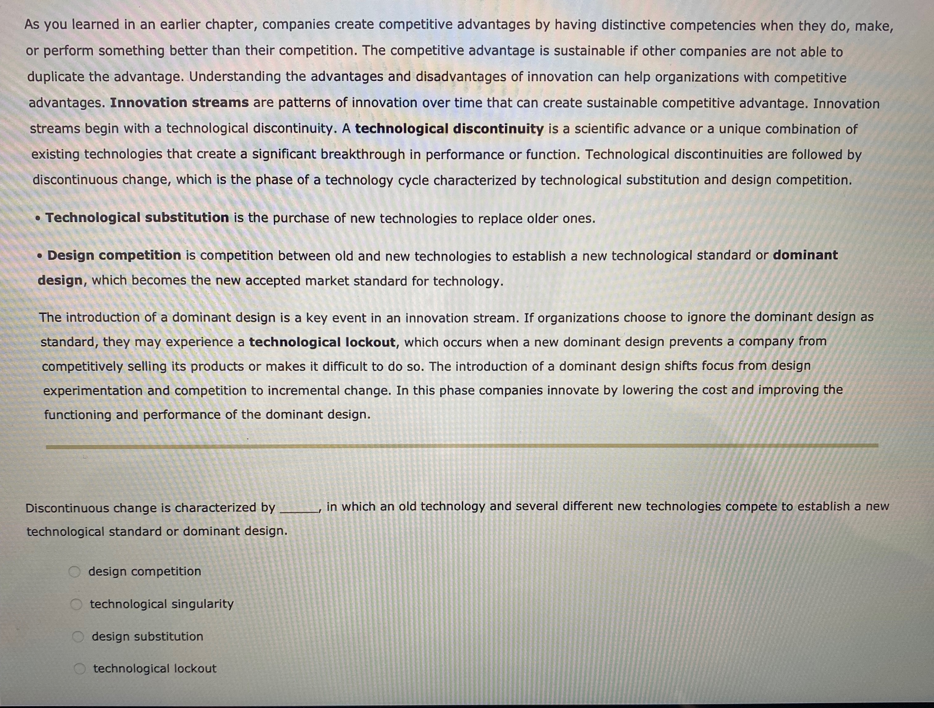  As you learned in an earlier chapter, companies create competitive advantages