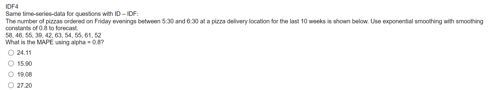 IDF4 Same time-series-data for questions with ID - IDF: The number