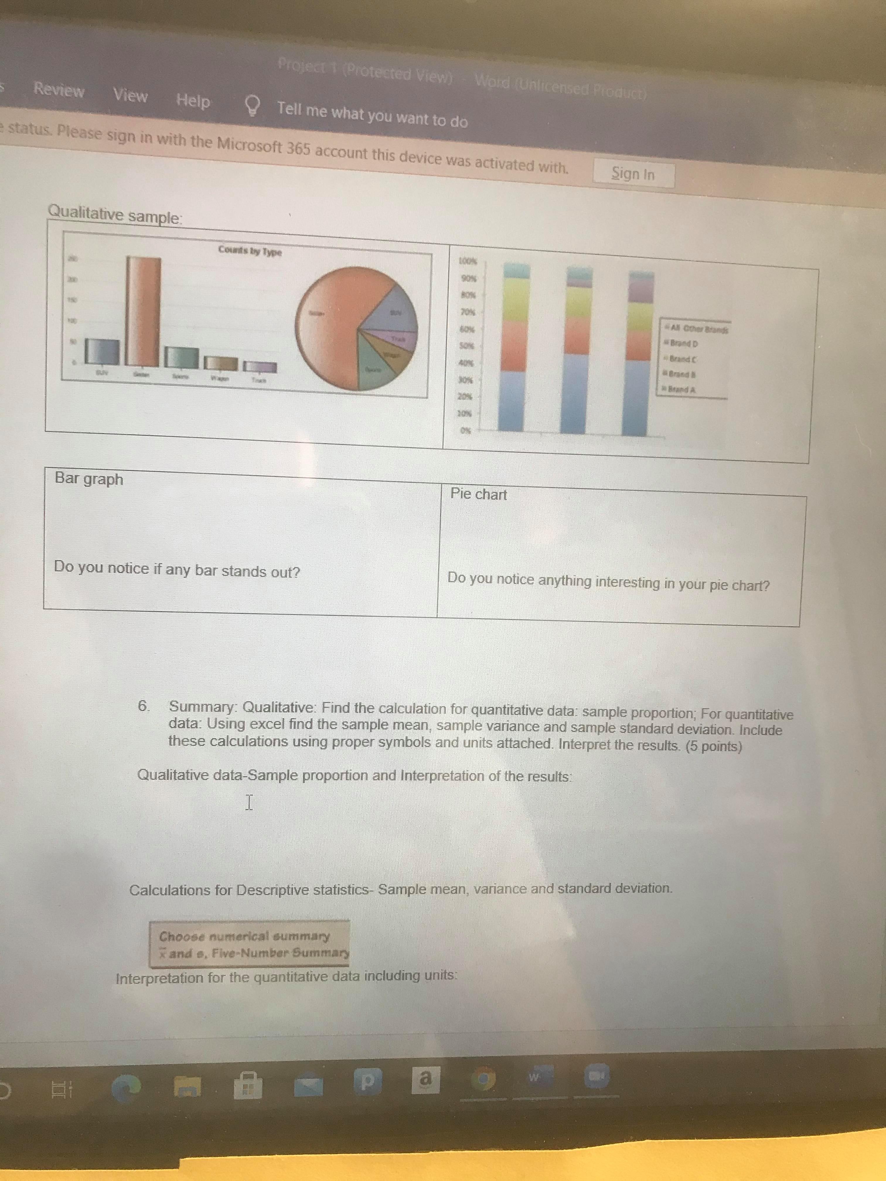 Sign In 5. Display the data with interesting features that you notice: