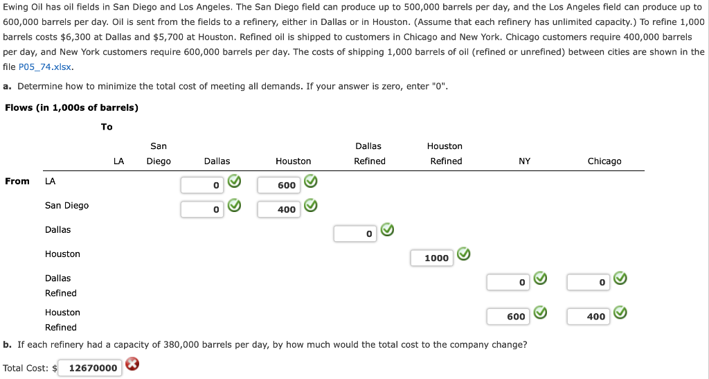 below is the sheet that has been provided. The Problem a