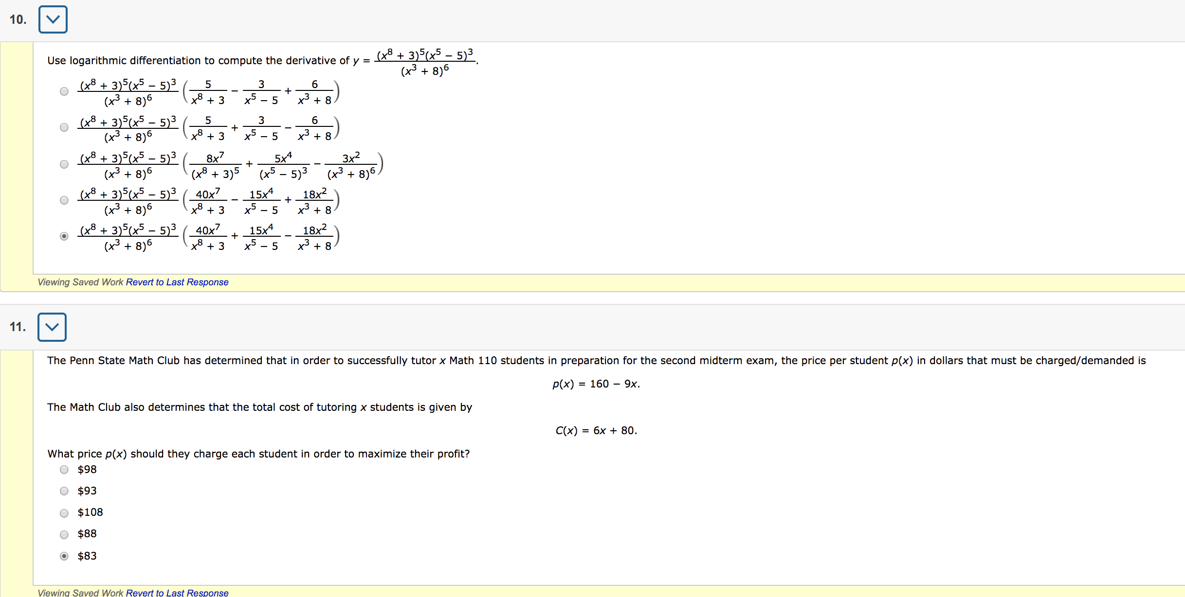 Can you please help me with this calc problem set? 10. V