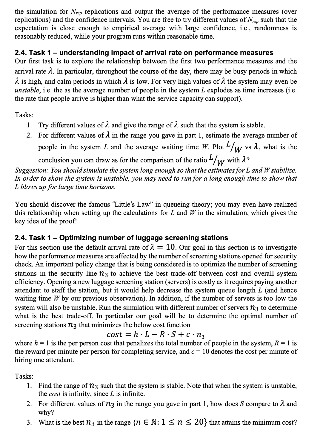  the simulation for Nrep replications and output the average of the