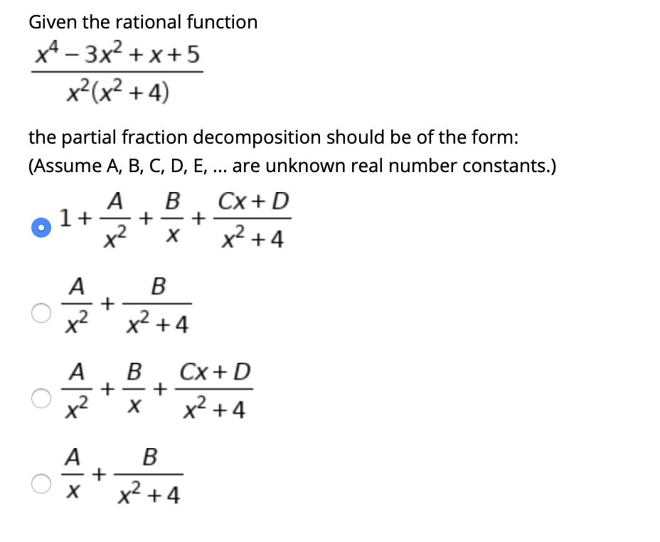 closed formderivative TRUE or FALSE??? b. Every function which can be expressed