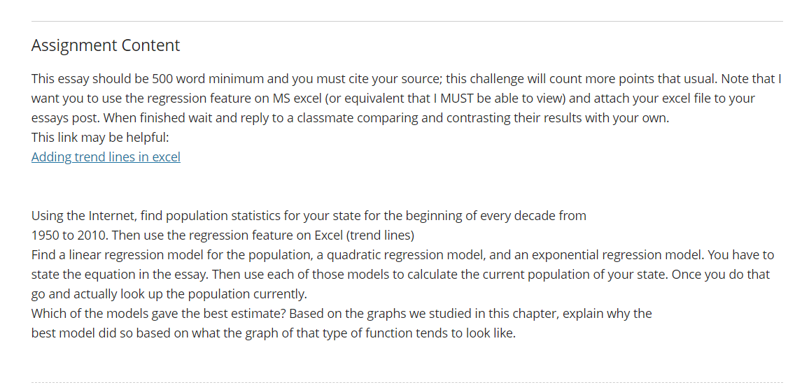 Assignment Content This essay should be 500 word minimum and you