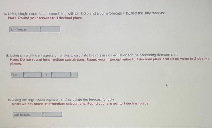 average with weights of 0.50 (June), 0.40 (May), and 0.10 (April), find