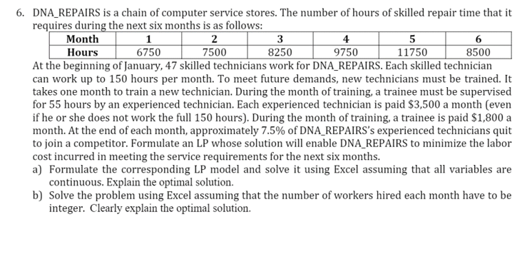  Please give me the complet answer with the excel model for