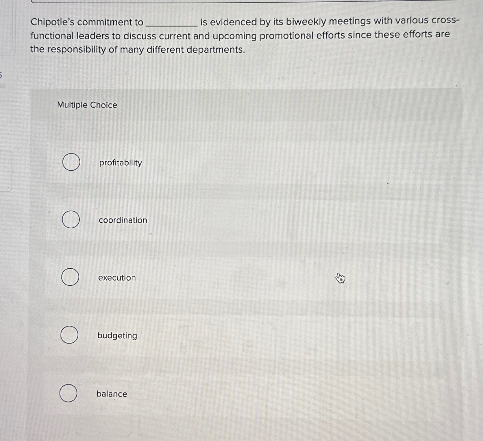  Chipotle's commitment to is evidenced by its biweekly meetings with various
