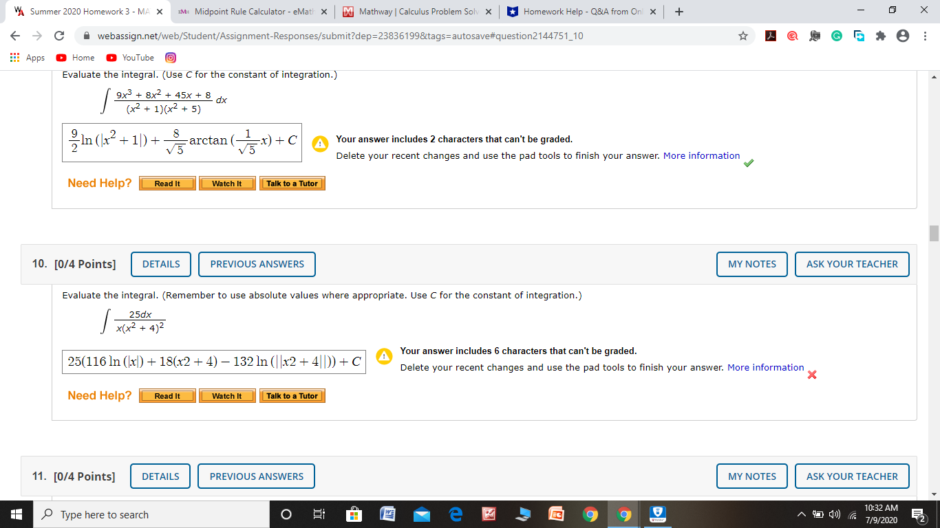 3 - MA X IM Midpoint Rule Calculator - eMatt x Mathway
