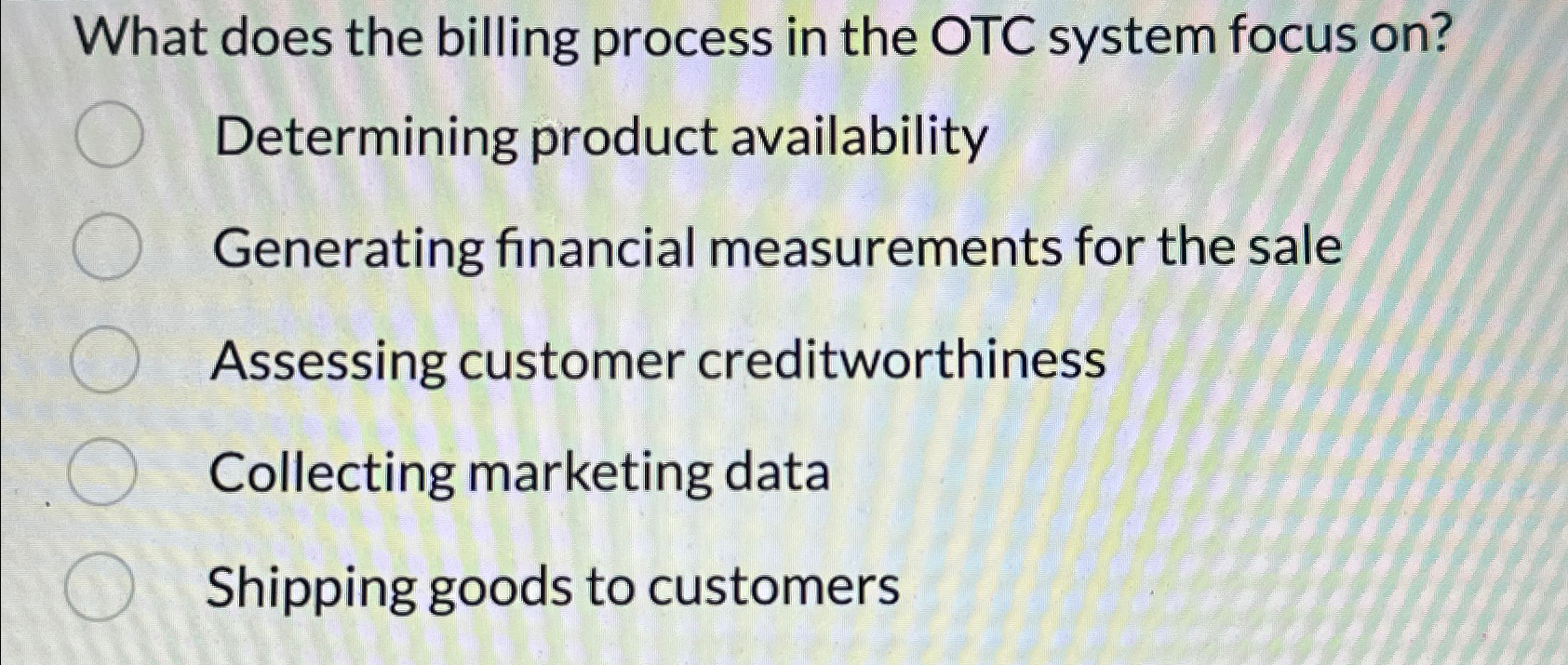  What does the billing process in the OTC system focus on?