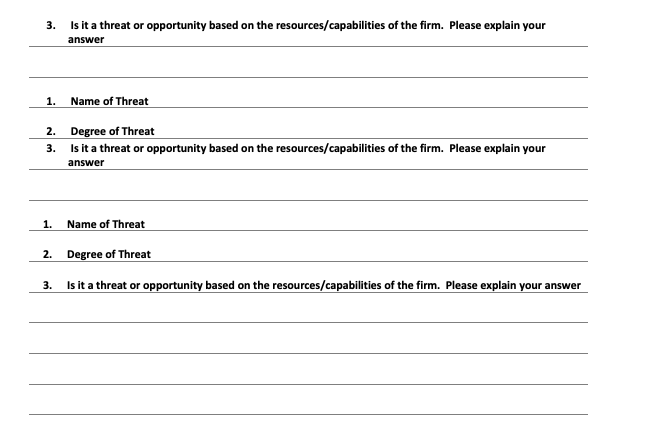 Your Company's Industry And /or is it a Q2: Porter's 5 force