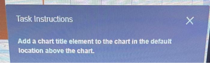  Task Instructions Add a chart title element to the chart in