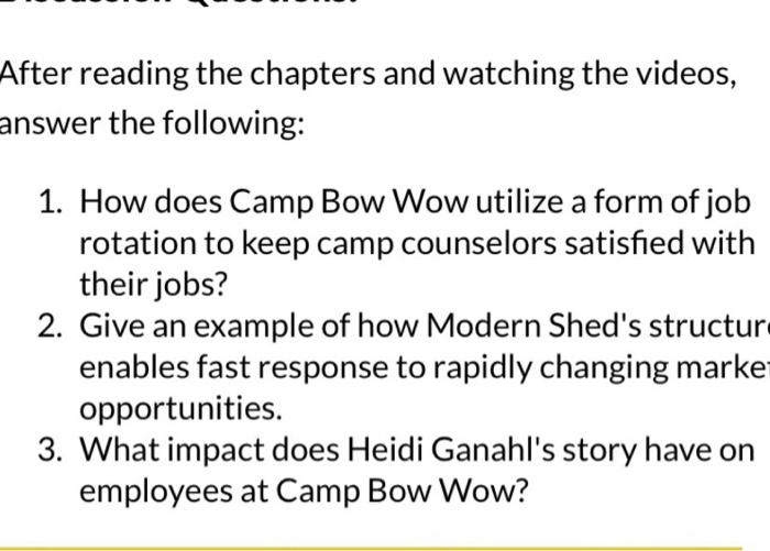 any ideas will be much appreciated. thx After reading the chapters and