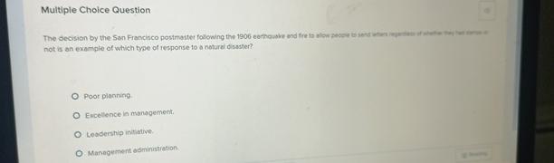  Multiple Choice Question not is an example of which type of